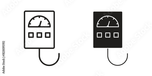Meter icon line illustration background. icon concept vector