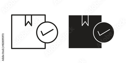 Order receive icon line illustration background. icon concept vector