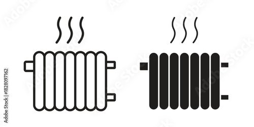 Radiator icon line illustration background. icon concept vector