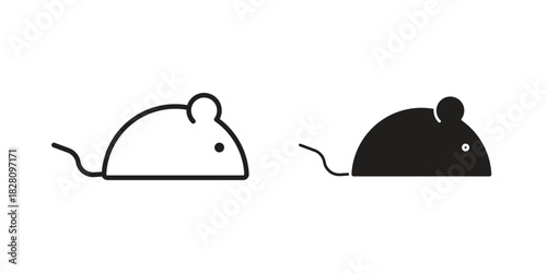 Rat icon line illustration background. icon concept vector