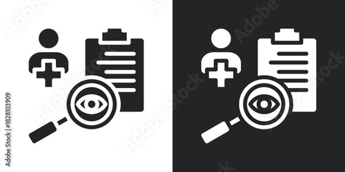 Monitoring Icon In Black And White Glyph Style