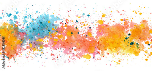 Abstract colorful watercolor paint texture. colorful watercolor design with vibrant flowing blending soft gradients splashes artistic creative abstract background.