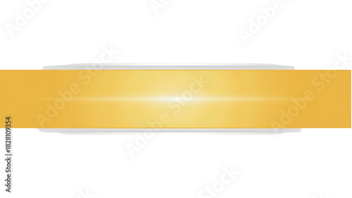 Modern gold banner with light effect creates professional presentation