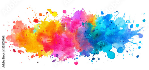 Abstract colorful watercolor paint texture. colorful watercolor design with vibrant flowing blending soft gradients splashes artistic creative abstract background.