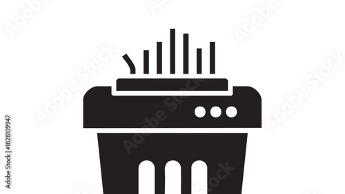 Paper Shredder Icon Document Security, Data Destruction & Office Equipment