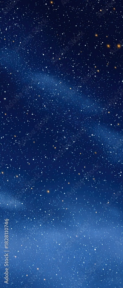 Obraz premium A blue sky with a lot of stars. The stars are scattered all over the sky. The sky is very clear and the stars are shining brightly