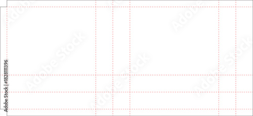 Shopping Bag dai cut line for standard packet  editable size 