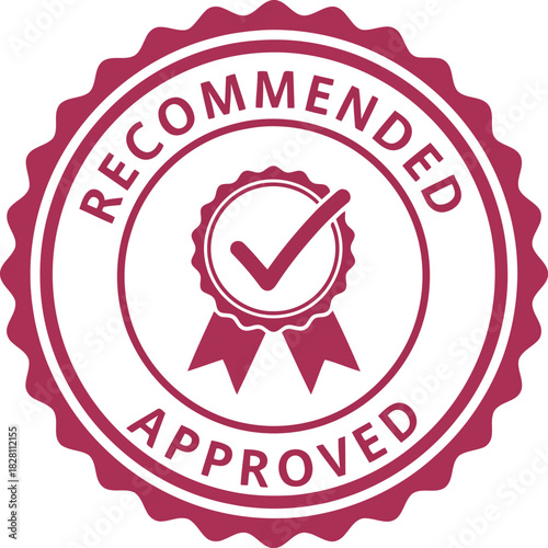 Recommended approved stamp for quality guarantee on products