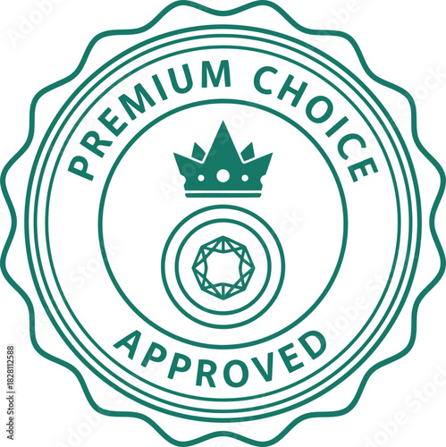Premium choice approved quality assurance badge design element