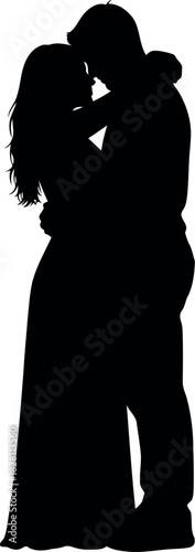 Couple embracing in romantic hug, love, relationship, affection