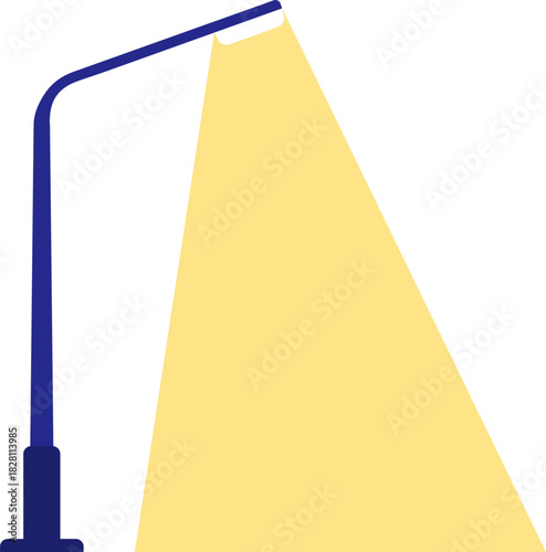 Street lamp, street lamp icon isolated on white background, street lamp with a beam of light. Vector, designer illustration, web banner, vector.