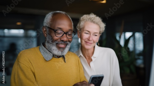 A senior participating in a digital literacy class, learning to use smartphone health apps under the guidance of a patient instructor — empowerment in aging, tech confidence, and digital wellness