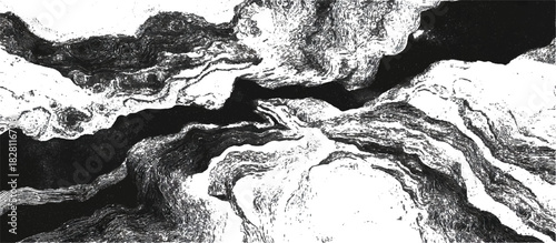 Abstract geology rock strata background with layered sediment texture .black stone formations geological rock fractures and vintage grunge surface design .