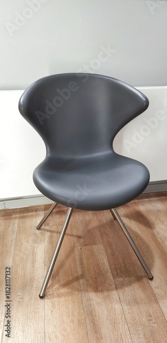 black leather chair