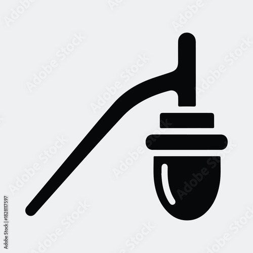 Silhouette minimalist lamppost icon streetlight vintage street lamp vector illustration