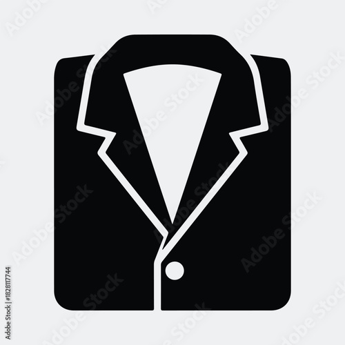 Silhouette of black business suit formal wear vector illustration