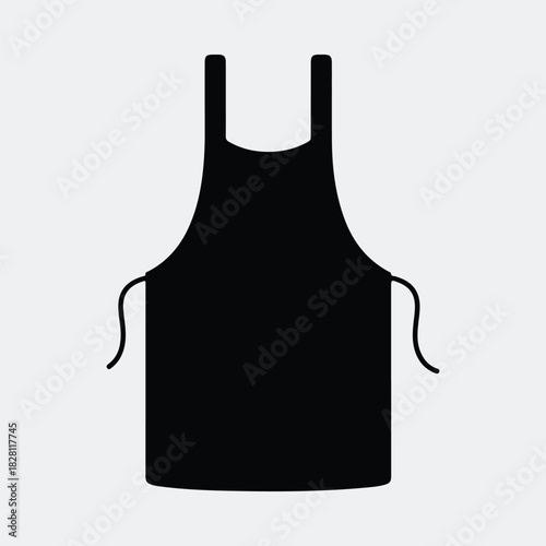 Silhouette of chef apron simple cooking apron vector illustration