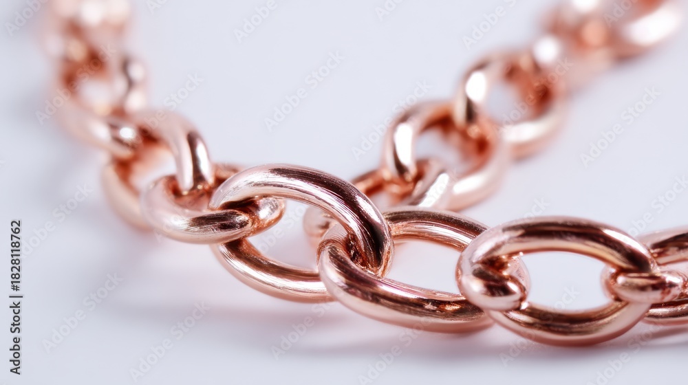 Fototapeta premium A gold and silver chain with a silver clasp