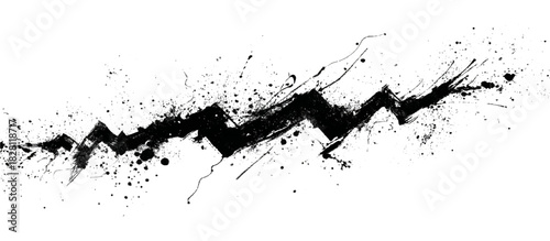 Vintage jig jag shapes artistic dots geometric elements elegant drawing texture. decorative paint splashes ink splatters liquid drops water stains and grunge splats vector.