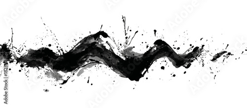 Vintage jig jag shapes artistic dots geometric elements elegant drawing texture. decorative paint splashes ink splatters liquid drops water stains and grunge splats vector.