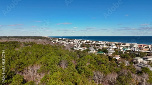 Wallpaper Mural Cinematic Aerial Orbit on Water Tower and Communications Mast in Sandbridge, Virginia Beach Torontodigital.ca