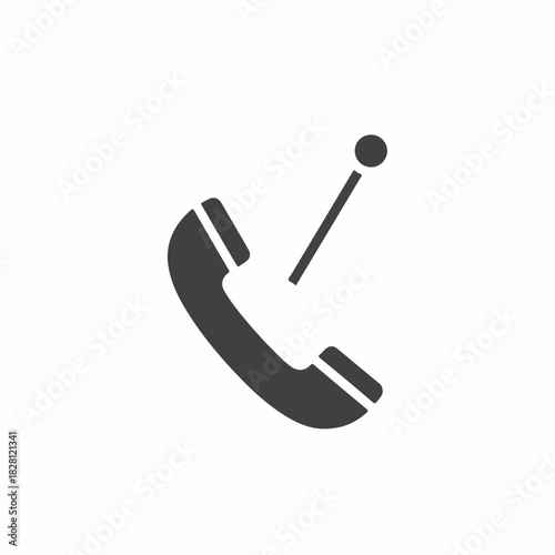 Icon of telephone with signal wave indicating connectivity. Telephone icon represents communication tools essential for modern interaction.