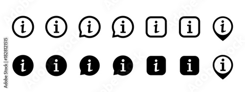 Information icon. Universal info label vector for help and support sections, UI notice sign and interface guide symbol used in apps, websites and digital services illustration.