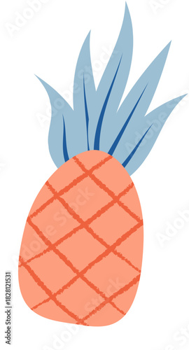 pink pineapple, stylized pineappleIllustration of SPA and wellness concept. For beauty treatment and self-care.
.