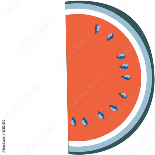slice of watermelon, watermelon pieceIllustration of SPA and wellness concept. For beauty treatment and self-care.
.