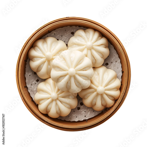 Steamed Dumplings Arranged in a Bamboo Steamer During a Cozy Dining Experience