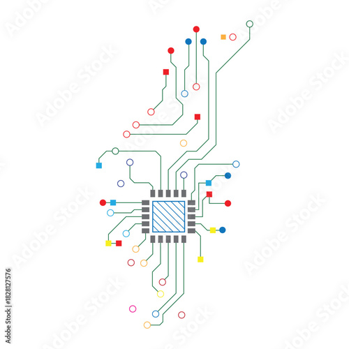 Abstract Circuit Board Design.