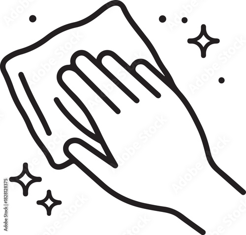 Clean icon set , wiping hand gesture icon sign .

