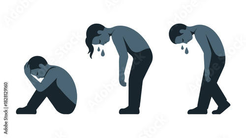 Illustration Depicting Sadness and Despair.