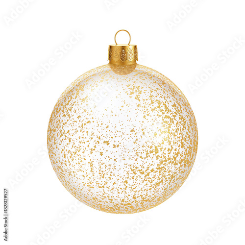 Decorative Holiday Ornament With a Sparkly Golden Design for Festive Celebrat...