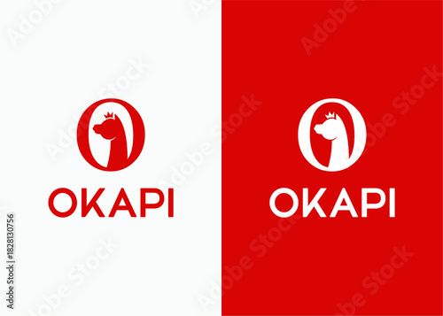 Minimalist Okapi Animal Logo Design