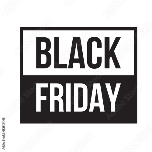 Black Friday label sign simple