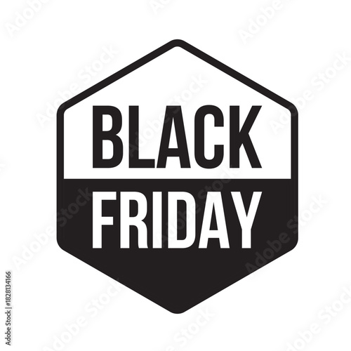 Black Friday label sign simple