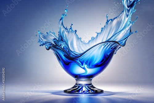 water splash in glass