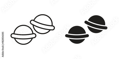 Bath salts bomb icons. Black and White Vector Icons. can be used web and mobile