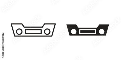 Car bumper icons. Black and White Vector Icons. can be used web and mobile