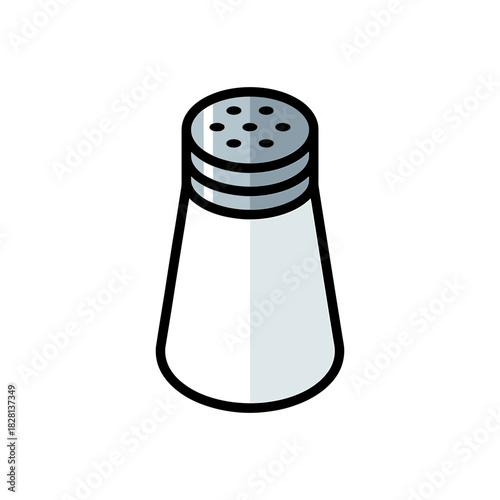 Salt Shaker Vector Icon on White Background Vector Art Illustration on white background.