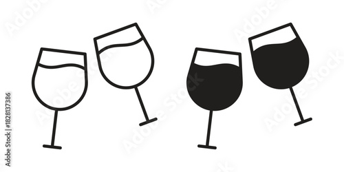 Cheers icons. Black and White Vector Icons. can be used web and mobile