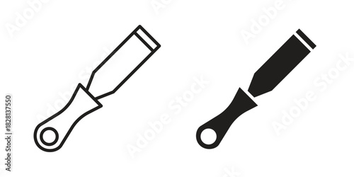 Chisel icons. Black and White Vector Icons. can be used web and mobile