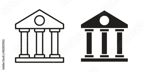 Federal agency icons. Black and White Vector Icons. can be used web and mobile