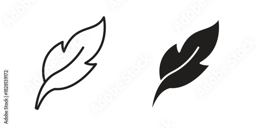 Feather icons. Black and White Vector Icons. can be used web and mobile
