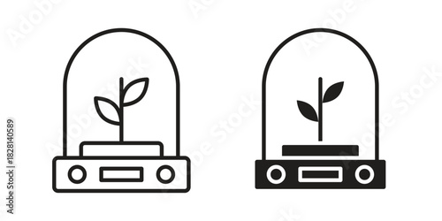 Incubator icons. Black and White Vector Icons. can be used web and mobile