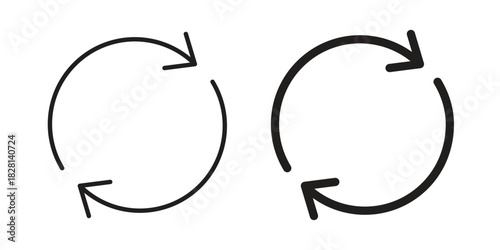 Iteration icons. Black and White Vector Icons. can be used web and mobile