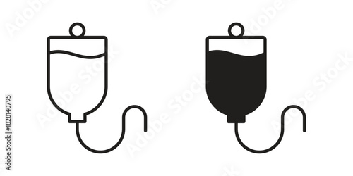 IV icons. Black and White Vector Icons. can be used web and mobile