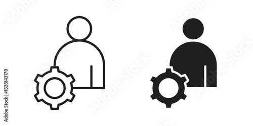 Responsible icons. Black and White Vector Icons. can be used web and mobile