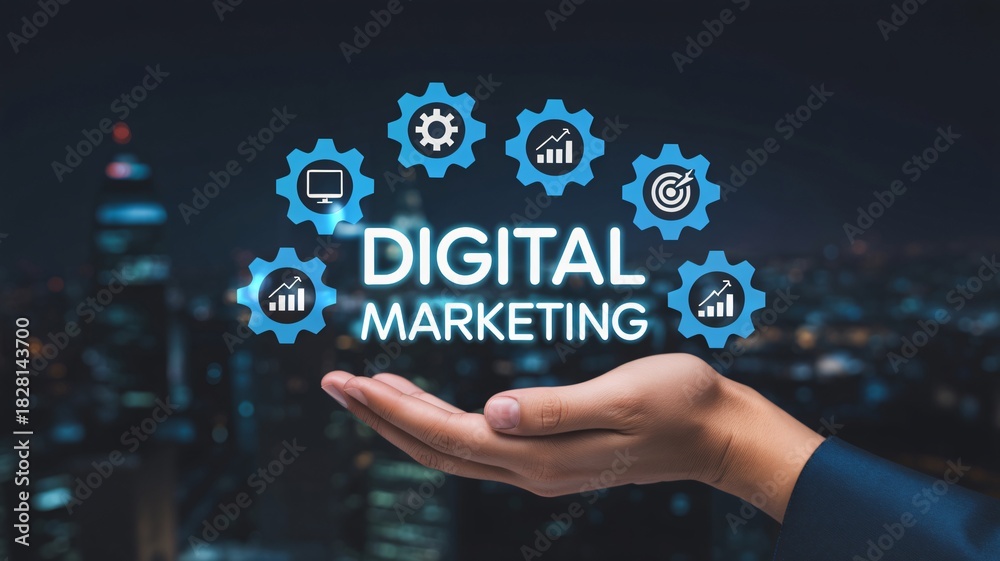 Fototapeta premium Elevate your business with dynamic digital marketing strategies now
